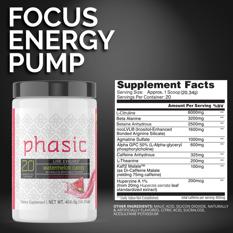 Live Evolved Phasic - Stimulant Pre Workout